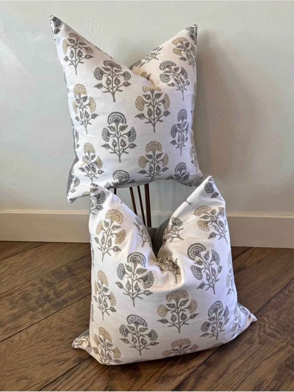 Block Print Pillow Covers (2)
